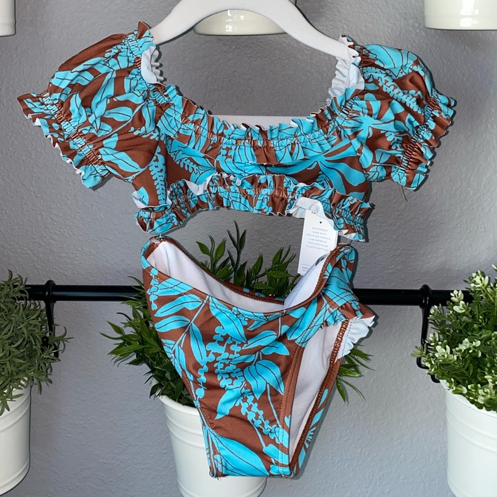 NWT JANIE AND JACK TWO PIECE SWIMSUIT - 2T